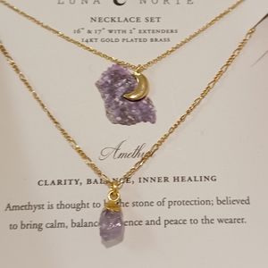 2 pc Luna Norte Gold plated Necklaces
With 14kt go